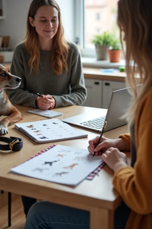 Närbild av hundsele och koppel som ligger framme som praktisk startutrustning.
