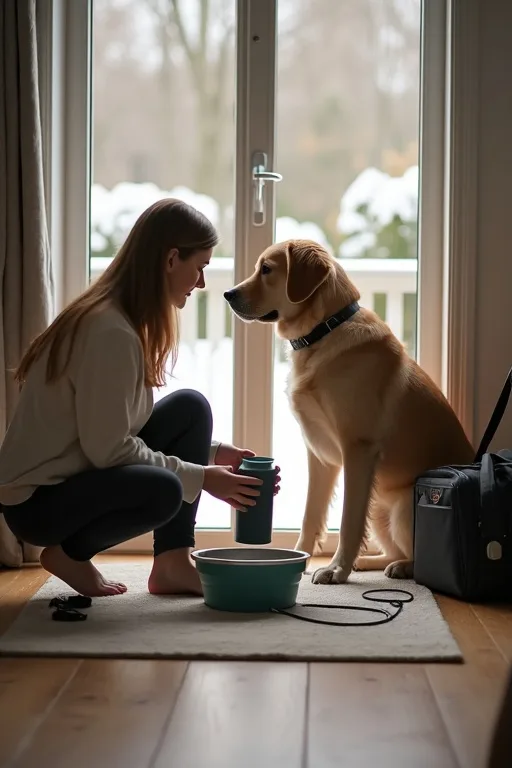 Svensk hundägare ordnar vila och säker utrustning inför resa och övernattning med hund