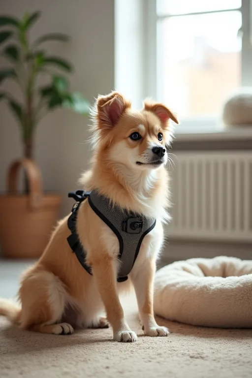 Liten hund i ett lugnt hem som visar hur vardagsmiljön påverkar rasvalet