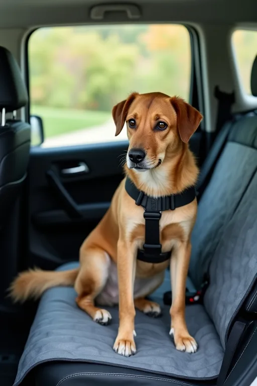 Baksätesskydd i hammock-stil med hund i bilen för renare vardagsresor