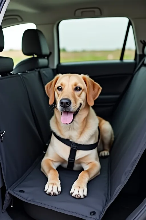 Bilsele för hund som sitter stabilt i baksätet under transport