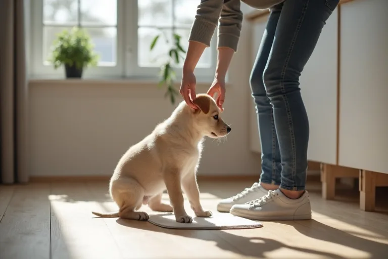 Rumsrenhetsträning för valp hemma