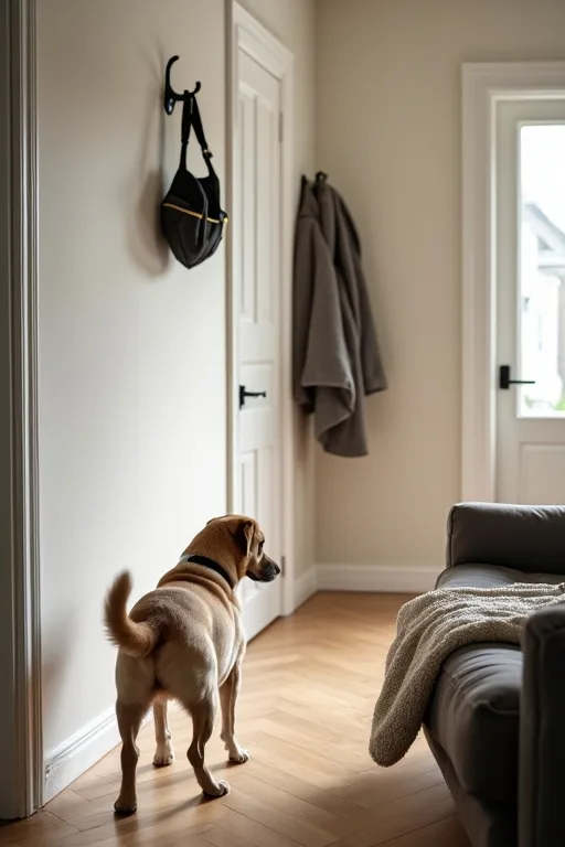 Medelstor hundsele och skyddsfilt som passar vardag i familjehem