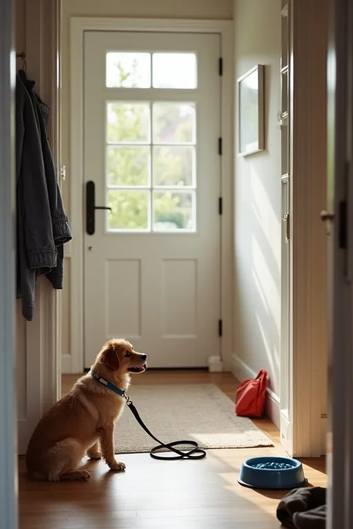 Hundbricka och bajspåsar framlagda inför att en ny hund ska komma hem