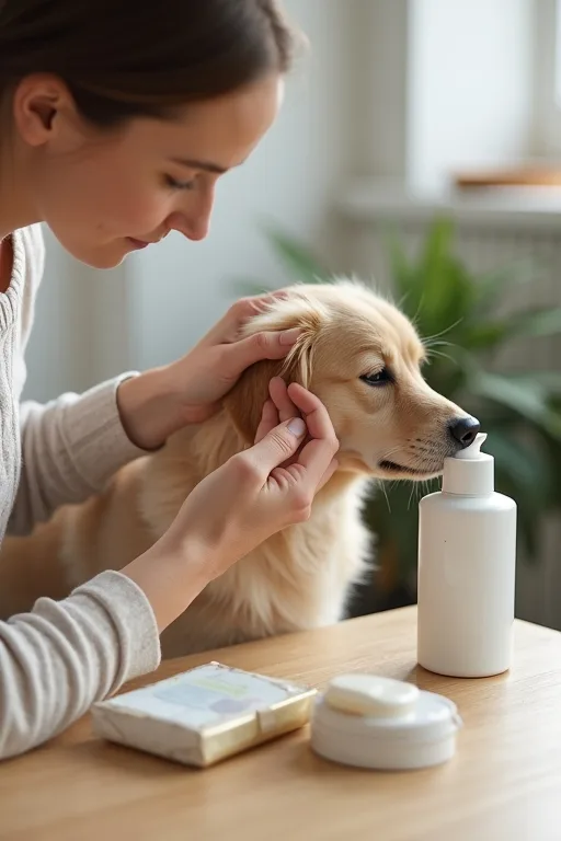 Skonsam hemmarutin med öronrengöring och mjuka våtservetter för hund