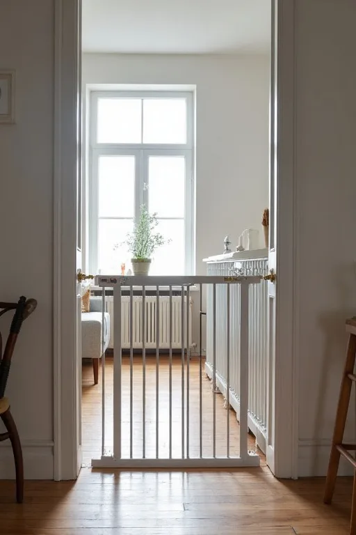 En trygg passage hemma med grind som hjälper till att avgränsa hundens område.