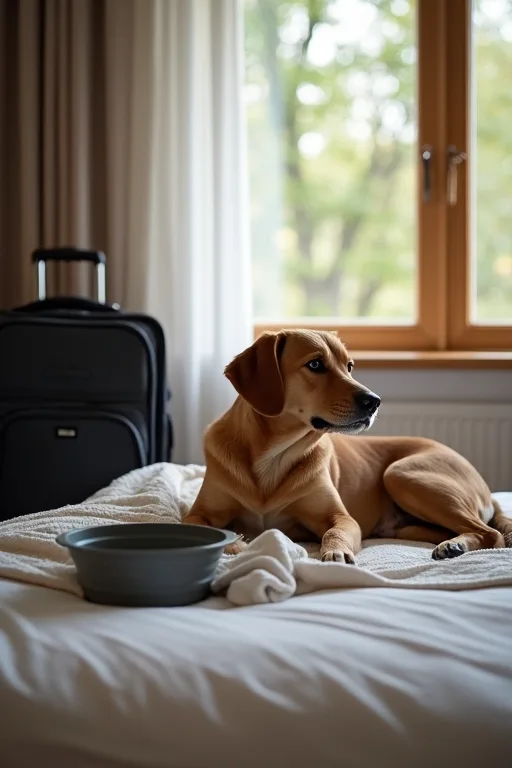 Packning för hundövernattning med skål, handduk och enkla saker som gör resan smidigare.